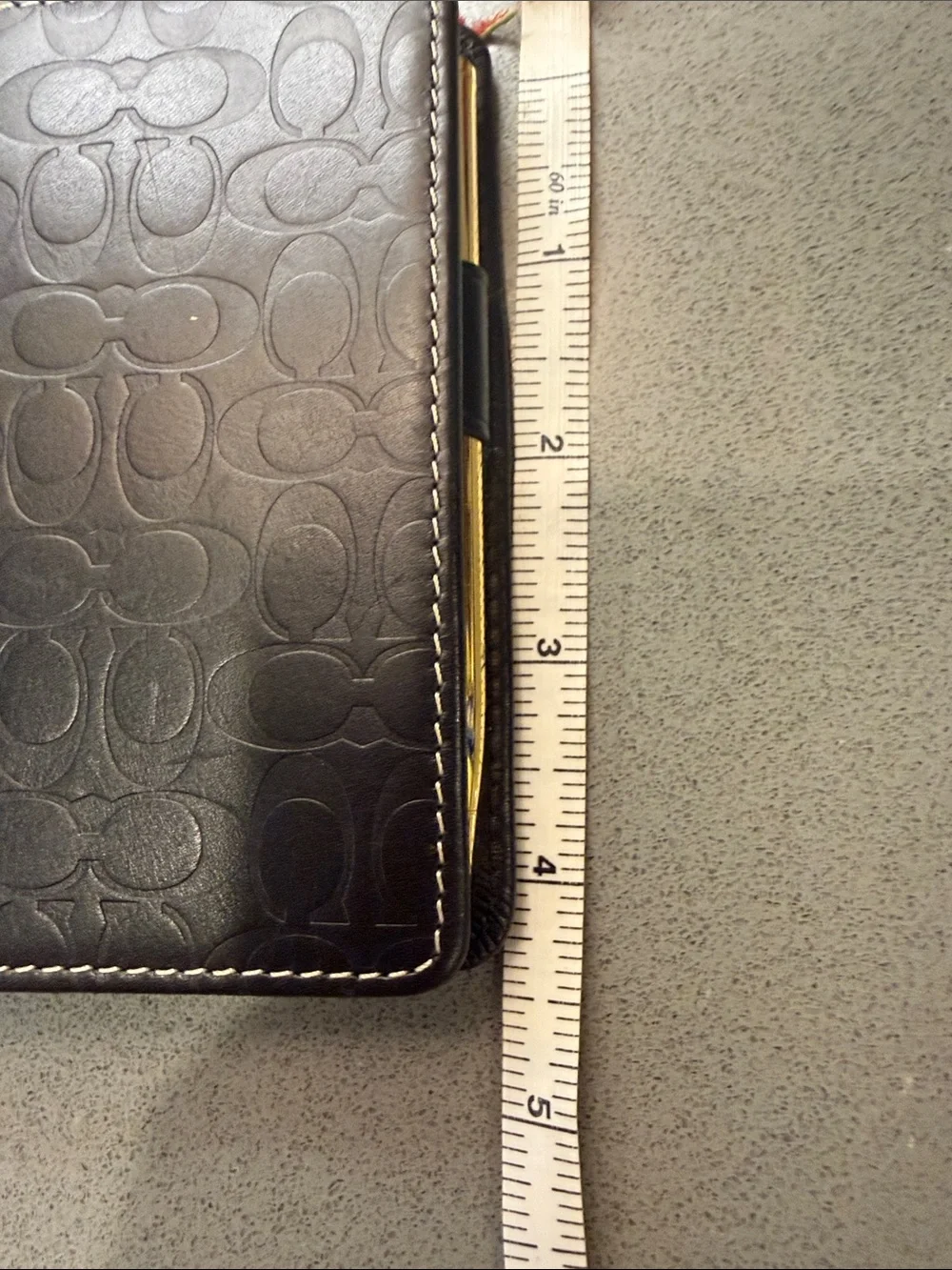 Coach mini notepad / organizer w pen and card slots